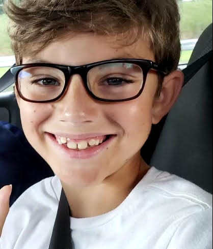 Close-up of Brayden smiling
